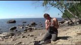Огонь от солнца при помощи донышек  бутылок