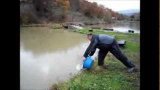 Зарыблевание озера в селе Голубинка Бахчисарайского района