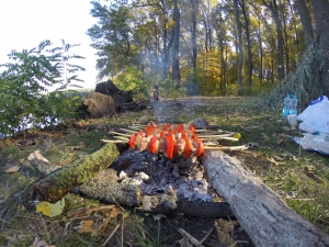 Первый дымок на шашлычок